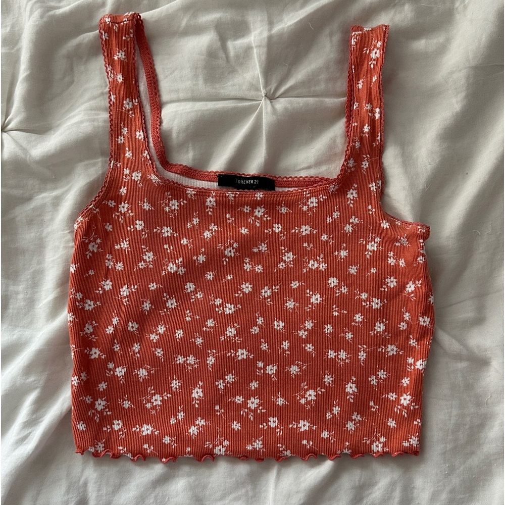 pink | floral | tank | crop top |